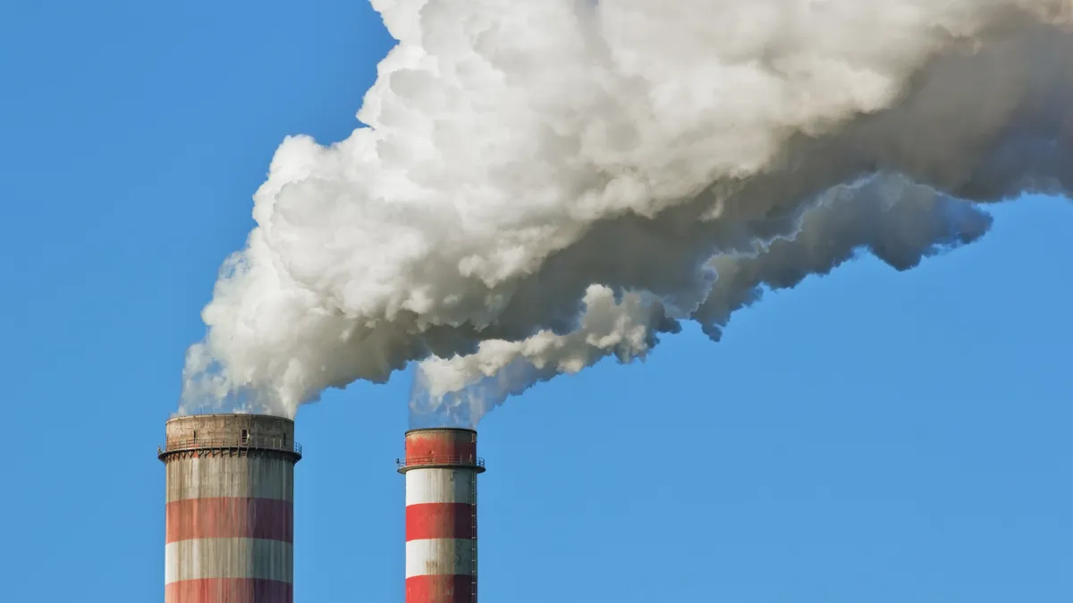 Smoke stack of coal power plant