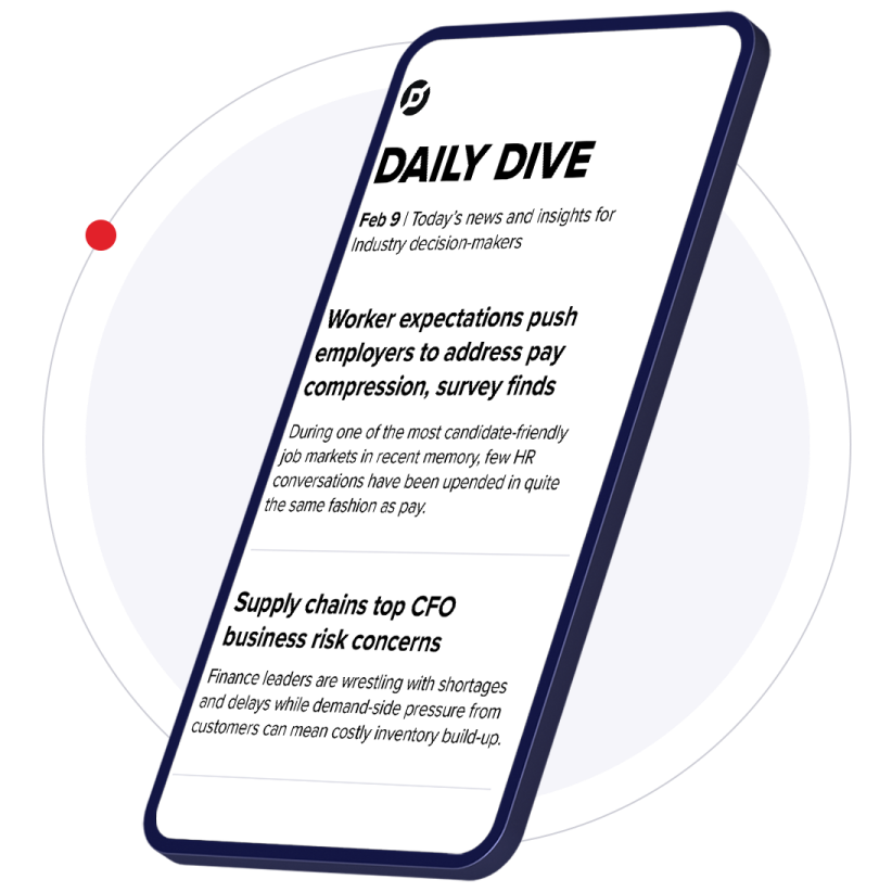 Daily Dive newsletter example